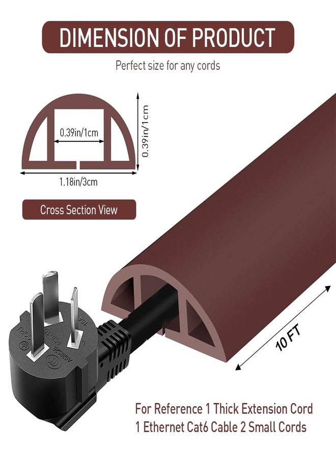Serplex غطاء حماية سلك كهربائي ذاتي اللصق من سيربلكس® بطول 6.6 قدم، غطاء أرضي لإخفاء أسلاك التمديد، غطاء لاصق ذاتي لحماية أسلاك الطاقة على الأرض - Image 2